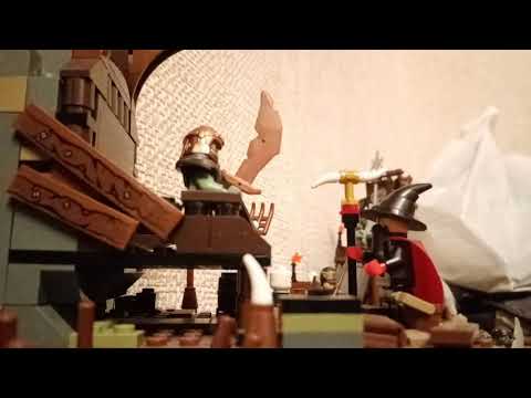 Lego castle part 2, siege of the fort by orc army / лего замок часть 2, осада форта  армией орков