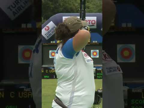 Christie Colin v Laura Longo – compound women quarterfinal _Archery World Cup Final #archery #sports
