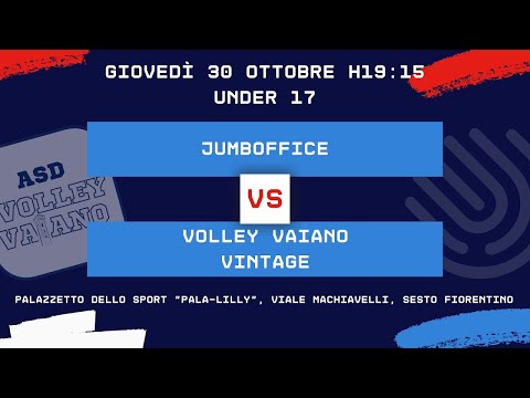 30/10/2025 | Under 17 | Jumboffice vs Pvp Volley Vaiano Vintage | Giornata 6