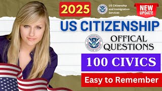 2025 random 100 civics questions and answers - U.S. citizenship test 2025 I N400 Interview #n400