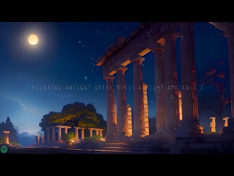 Relaxing Ancient Greek Music & Night Ambience I | Calm Kithara | music for sleep, meditation, study