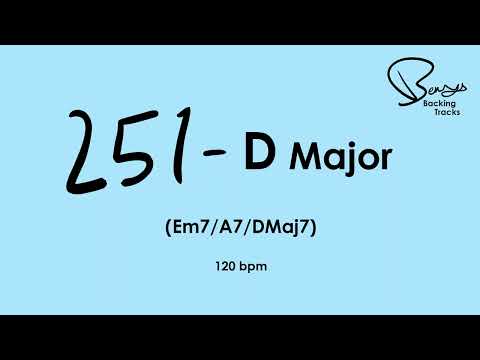 251 D Major Jazz Backing Track - 120 bpm