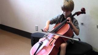 Popper cello etude No. 36 (Keenan, age 9)