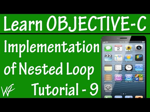 Free Objective C Programming Tutorial for Beginners 9 - Nested For Loop in Objective C