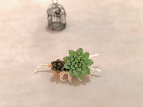 How to make a succulent plant with clay, Part I - base color and shape