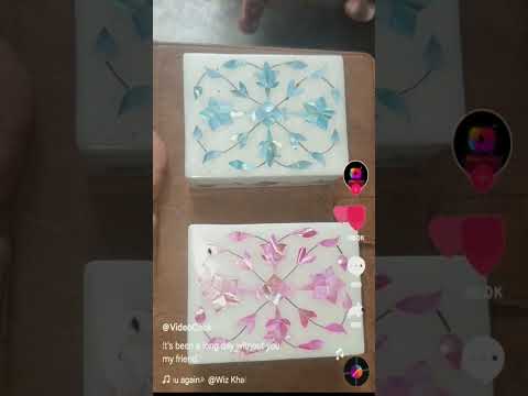 Exclusive Marble Different Mother Of Pearl Inlay Design Jewelry Boxes