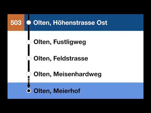 BOGG Ansagen 503 Olten Bahnhof - Starkirch - Olten Meierhof