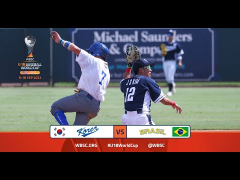 Highlights: 🇰🇷 Korea vs Brazil 🇧🇷 - WBSC U-18 Baseball World Cup - Opening Round