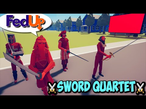 ⚔Sword Quartet⚔ Samurai+Teacher+Fencer+Squire + Trucks - Totally Accurate Battle Simulator TABS