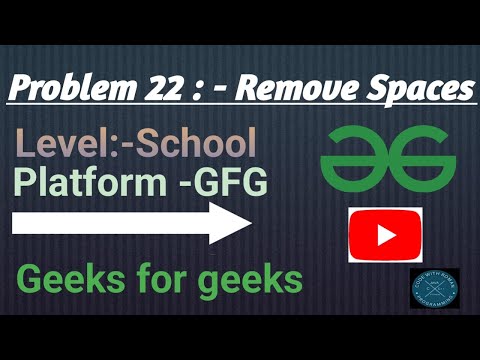 Remove Spaces Gfg Java Codewithroman