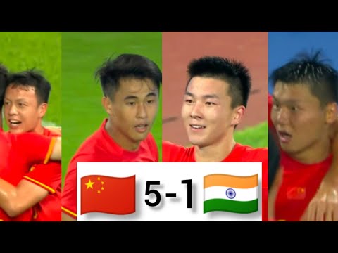 China vs India (5 - 1) Football Match highlights 2023 