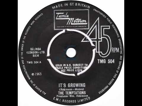 UK New Entry 1965 (91) The Temptations - It's Growing