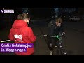 Gratis fietslampjes vinden gretig aftrek in Wageningen