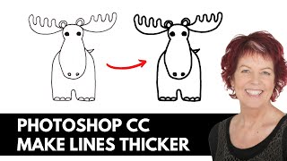 Photoshop CC Thicken Lines on Scanned Art - Make Edges Wider