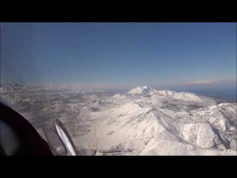Flying over the Cretan snowed mountains - Talos Avionics