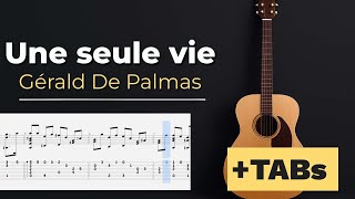 Une seule vie - Easy Acoustic Guitar Tutorial + TABs (Gérald De Palmas) | Kadifem Tabs