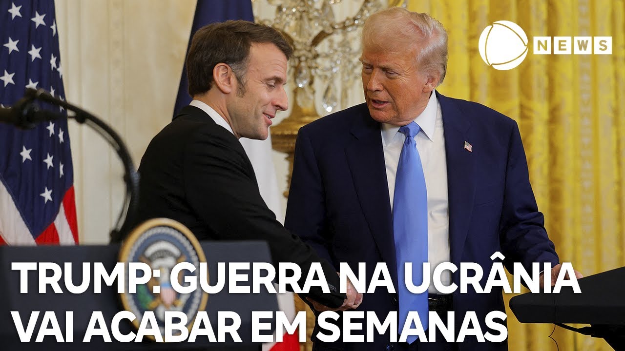 Ao lado de Macron, Trump diz que guerra na Ucrânia vai acabar "em semanas"