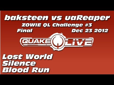 baksteen vs uaReaper - ZOWIE QL Challenge #3 Final [Dec 23 2012] (Quake Live Shoutcast)