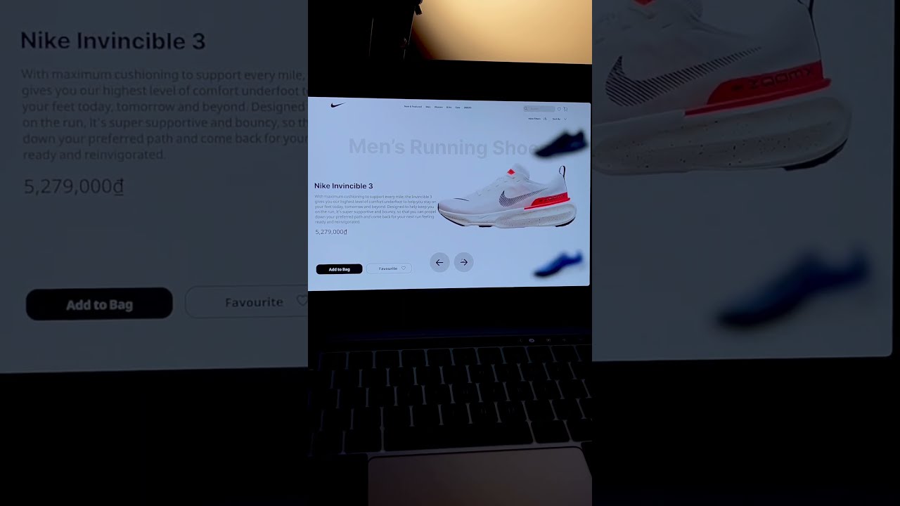 Nike product page re-design with animation #figma #uxdesign #uidesign #uxuidesign #figmadesign