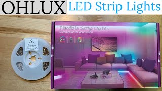 OHLUX LED Strip lights unboxing + review! Fantastic!