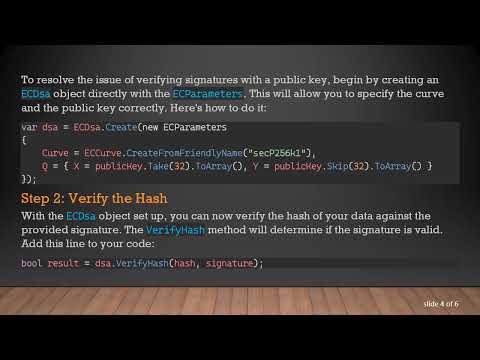 How to Verify an ECDSA Signature with Named Curve in .NET Core