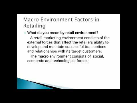 Marco Environment Factors-Retail sector