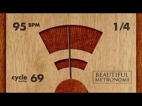 95 BPM 1/4 Wood Metronome HD