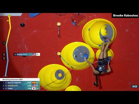 Escalade Coupe du monde 2025 Chamonix (Difficulté dames) ‐ Brooke Raboutou