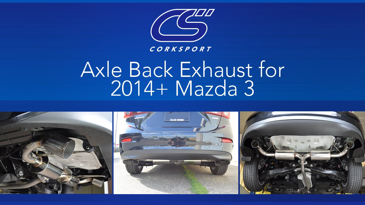 Axle CorkSport Exhaust for Mazda 2014+ 3 Sedan Back