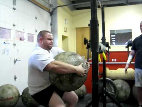 Justin Czaplicki loading a 360lb Atlas Stone at 49" high