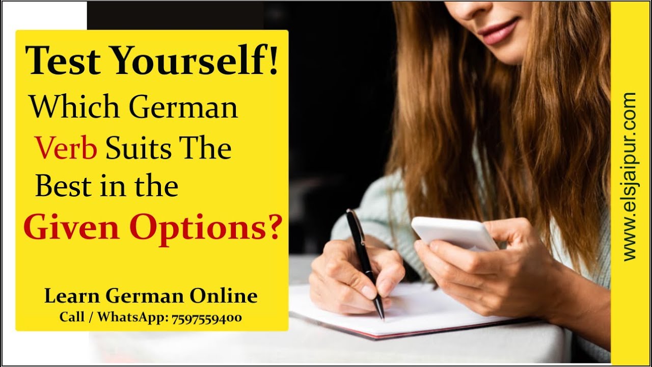 Test yourself! Which German verb suits the best in the given options? | German Grammar in Hindi | A2