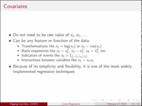 Digging into Data: Linear and Regularized Regression