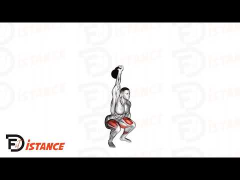 Squats avec kettlebell au-dessus de la tête - Exercice Squats avec kettlebell au-dessus de la tête en vidéo Squats avec kettlebell au-dessus de la tête - Exercice Squats avec kettlebell au-dessus de la tête en vidéo