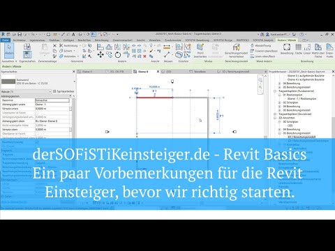SOFiSTiK - Revit Basics - Ein paar Vorbemerkungen für die Revit Einsteiger
