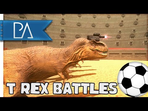 T-REX WITH LAZER BEAMS PLAYING SOCCER!?! - Beast Battle Simulator Gameplay