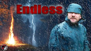 Endless Rain and Storms - Overnight Camping in Mountain Rain
