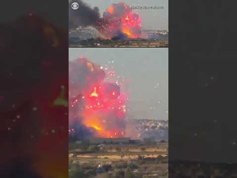 2 injured in massive explosion at fireworks factory in Malta #shorts