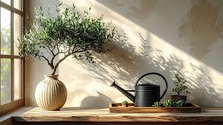 Still Life TV Art Screensaver for the Frame TV Olive Branches in the Afternoon Light