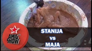Stanija vs Maja - Rvanje u čokoladi (Ami G Show S11) video