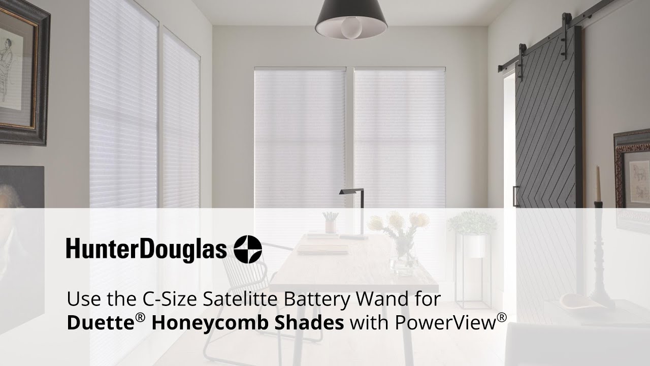 Use The C-Size Satellite Battery Wand for Duette Honeycomb Shades With PowerView