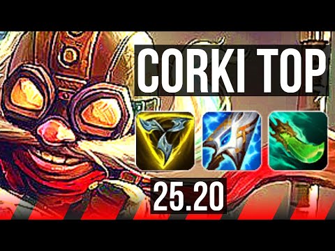 CORKI vs WARWICK (TOP) | 9 solo kills, 15/5/11 | EUW Grandmaster | 25.20