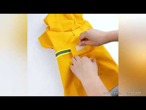 Pet PU Reflective Waterproof Dog Raincoat For Large And Medium Sized Dog Raincoat