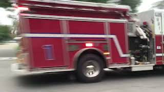 Glenwood F.D. Responding to an MVA covering the Huntington Manor F.D.