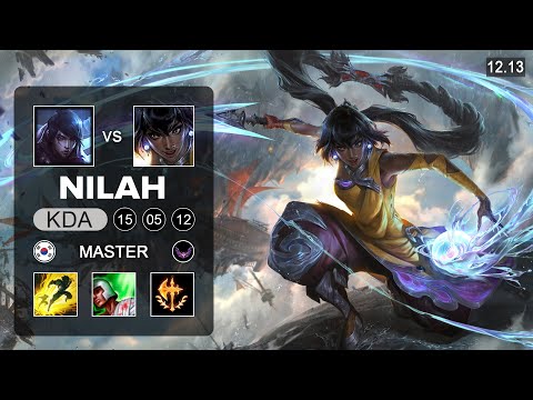 Nilah vs Aphelios ADC - KR Master - Patch 12.13 Season 12