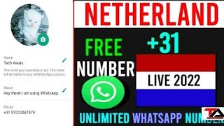 How to Get Netherland (+31) Number For Whatsapp |