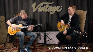 Video thumbnail for Vintage V100MRPGM and V100AFD Electric Guitars by Gear