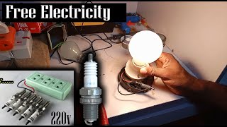 The Principle Of Free Electricity Energy Generator With Spark Plug And Magnet At Home