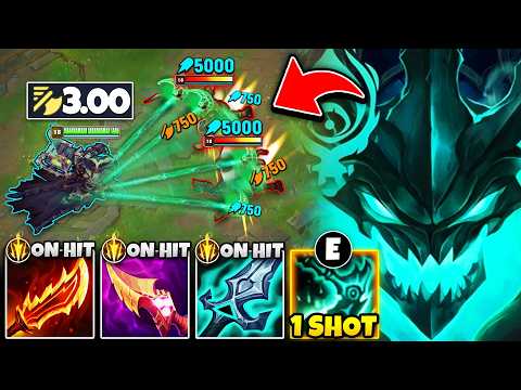 Thresh but I have infinitely scaling On-Hit effects and my E just one shots you...