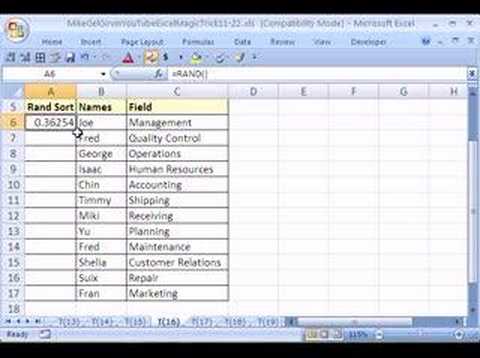 Excel Magic Trick #16: Randomly Generate Numbers (0-1)