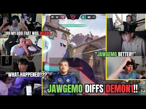 VALORANT Pros and Streamers react EG Jawgemo's insane ACE, diffing Demon1!!!